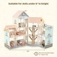 preview thumbnail 3 of 8, Gymax Wooden Corner Dollhouse Playset w/ 41 Pieces of Furniture and