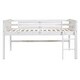 preview thumbnail 14 of 13, White Twin Size Solid Pine Wood Loft Bed with Hanging Clothes Racks