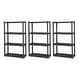 preview thumbnail 1 of 5, Sterilite Plastic Shelf Storage Organizing Unit with 4 Shelves, Gray, 3 Pack - 3-Pack
