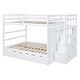 preview thumbnail 21 of 43, Full Over Full Bunk Bed with Twin Size Trundle and Staircase
