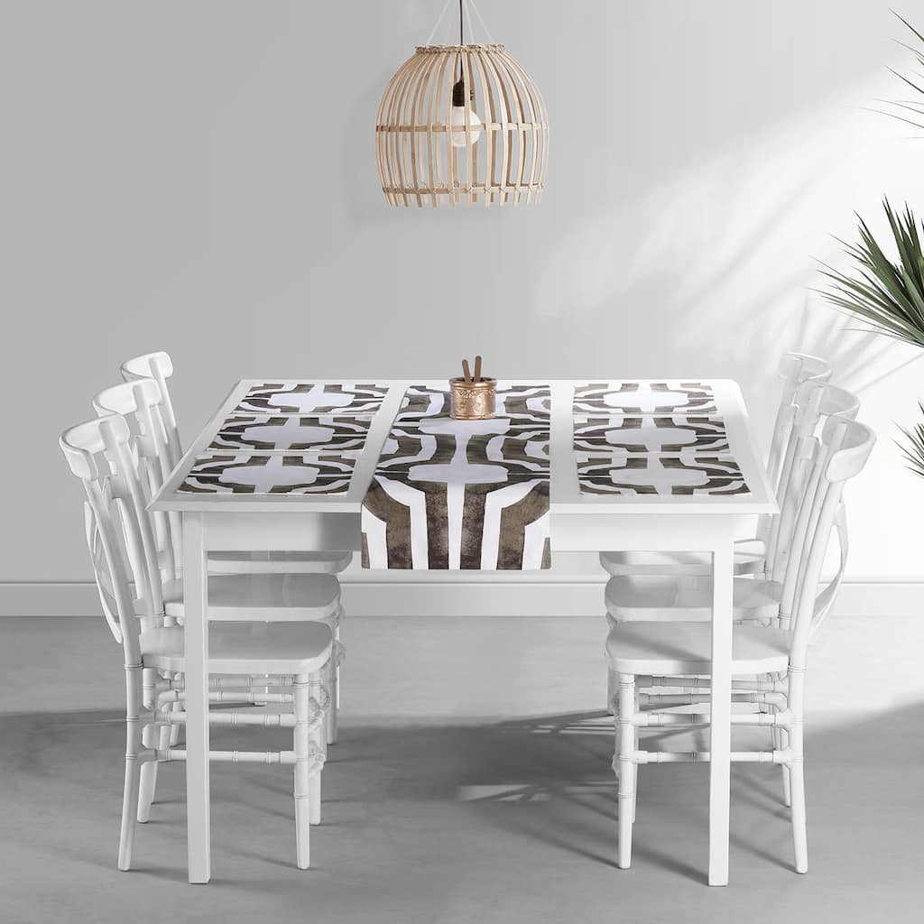 Exclusive Fabrics Mecca Printed Cotton Table Runner & Placemats