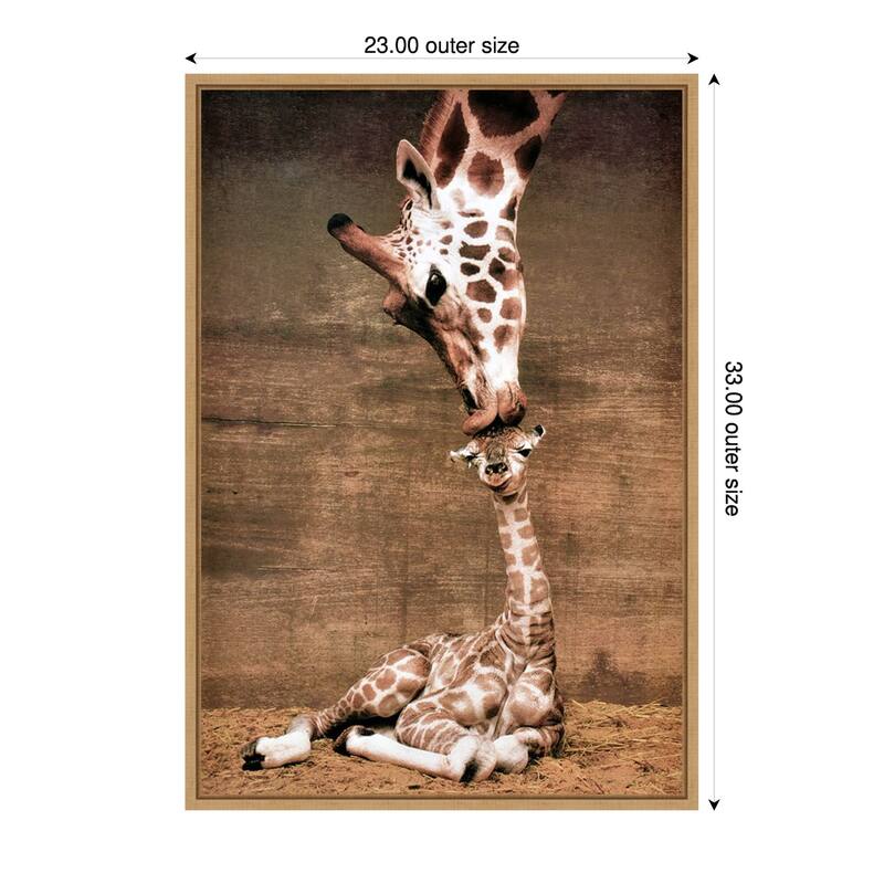 A Mothers Love Framed Canvas Wall Art Print - 23 x 33 in