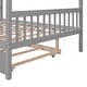 preview thumbnail 10 of 9, Full House Bed with Twin Trundle & Headboards - Pine Wood