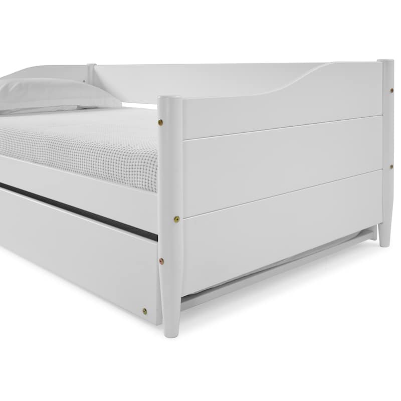 Mid Century Classic Twin Size Day Bed with Trundle