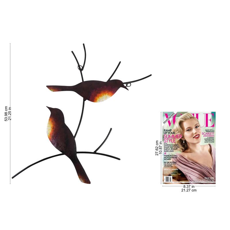 Handmade Pair Of Sparrows Steel Wall Art (Mexico)