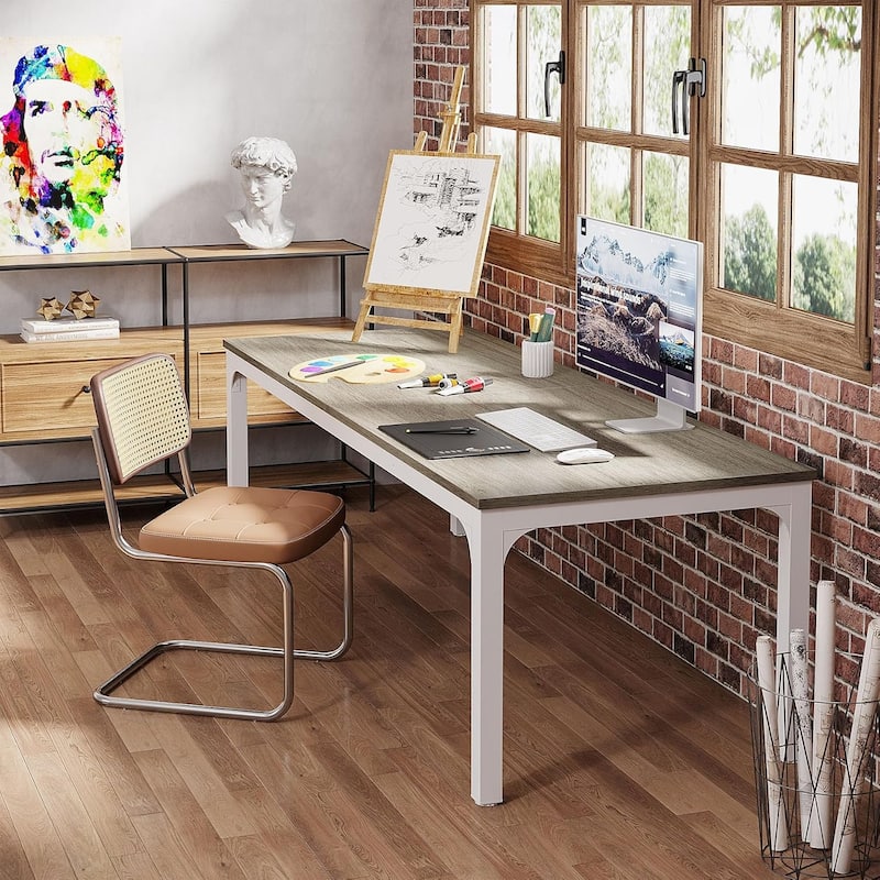 78.7" Extra Long Computer Desk/Table, Work Desk, Double Workstation Desk for Home Office