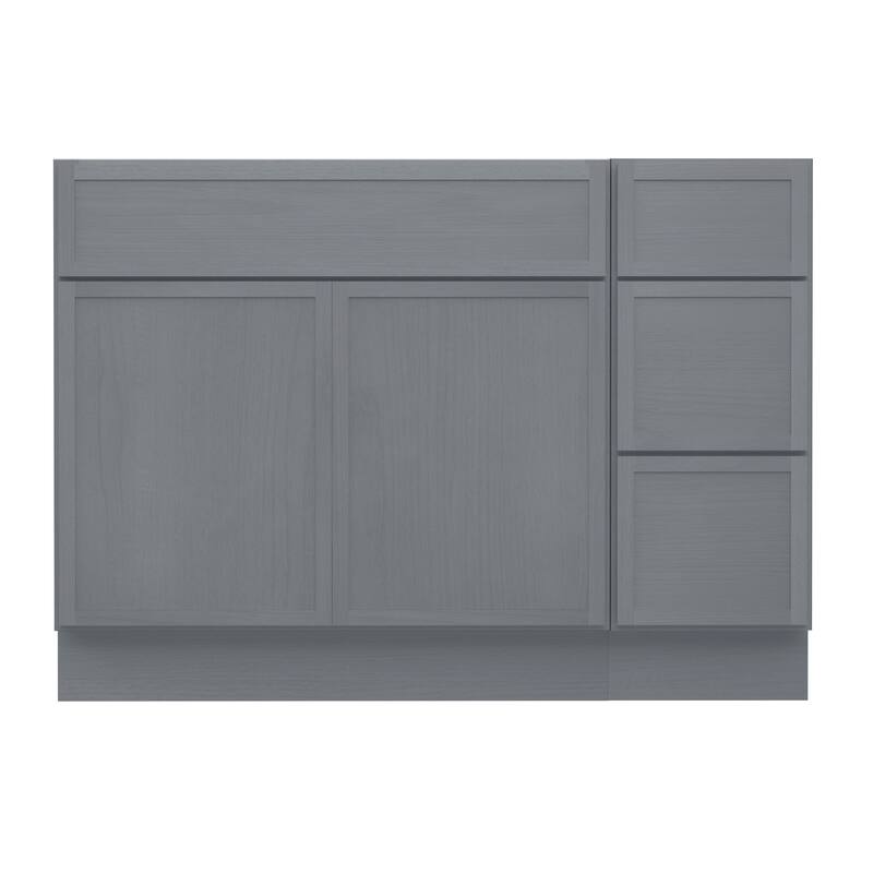 Vanity Art 45" Birch Freestanding Bathroom Vanity Cabinet without Top