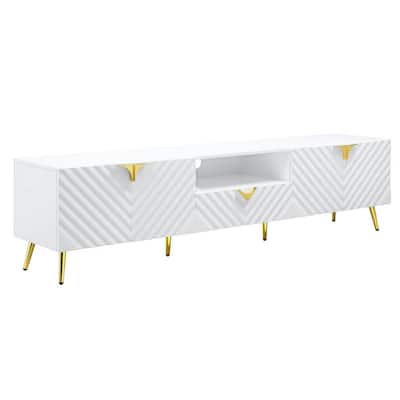 Tyra 79 Inch Modern TV Media Entertainment Center, 2 Doors - 79 L x 17 W x 20 H Inches