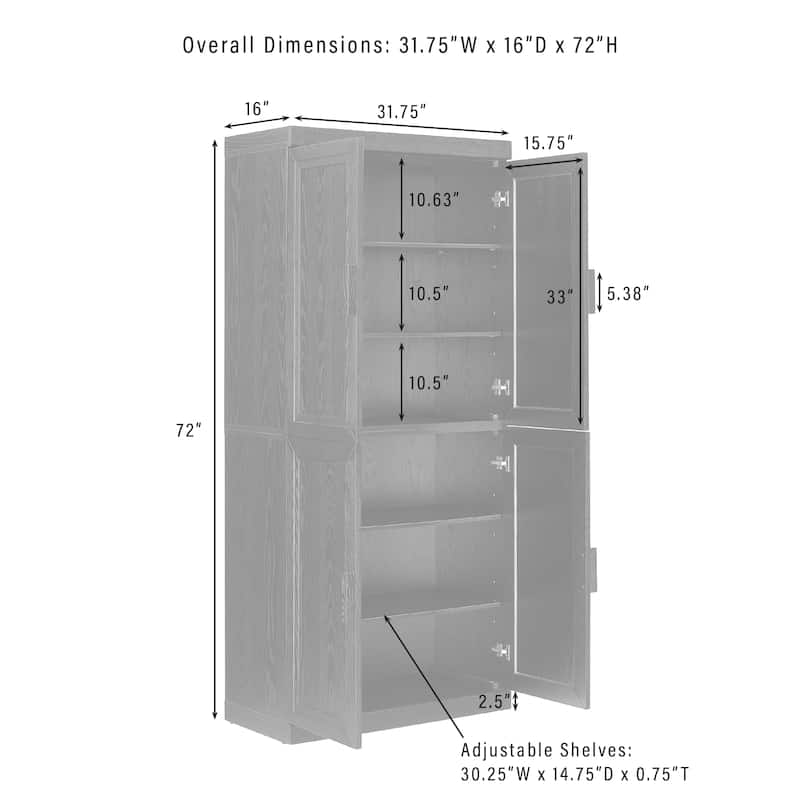 Crosley Essen 2Pc Kitchen Pantry Storage Cabinet Set