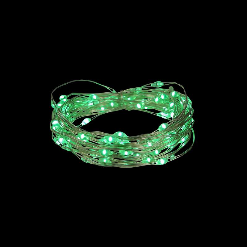 100ct Micro Fairy Christmas Lights - 16ft - Green LED - Copper Wire