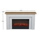preview thumbnail 6 of 14, Malie Electric Fireplace Mantel in Venetian Gray by Real Flame