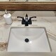 preview thumbnail 9 of 31, Novatto NP-U193902 Rectangular Undermount White Porcelain Sink with Overflow Drain Options, 18 x 13-inches