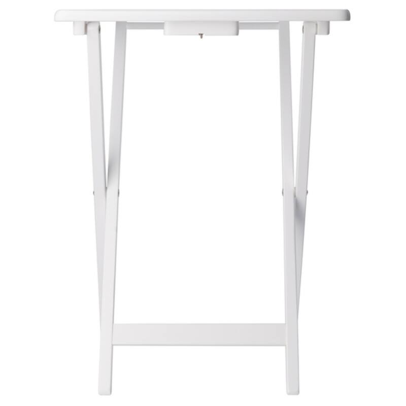 Folding Wooden Snack Tables - 26" - White - Set of 2
