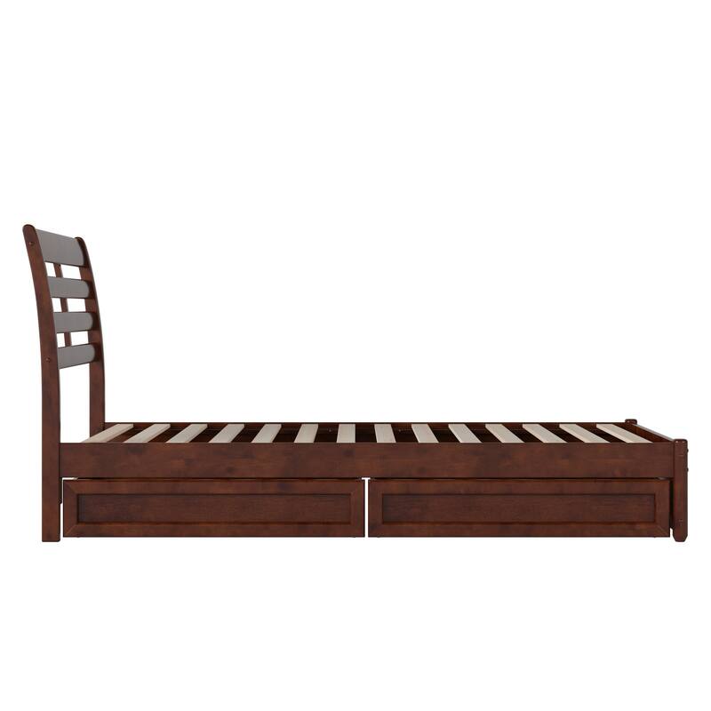 Emelie Platform Bed with Panel Footboard and Storage Drawers