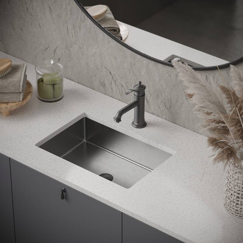 Karran Cinox Stainless Steel Rectangular Undermount Sink
