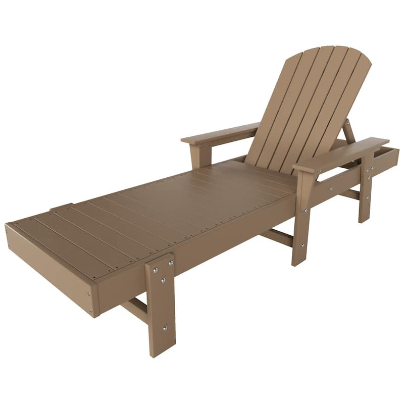 Polytrends Altura Poly Eco-Friendly All Weather Reclining Chaise Lounge with Arms