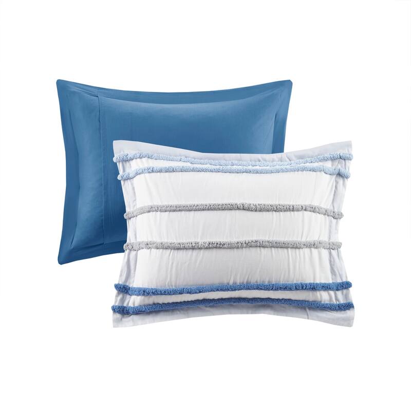 Mackenzie Cotton Duvet Cover Set with Chenille Trim by Intelligent Design Kids