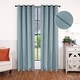 preview thumbnail 109 of 168, Superior Linen Washable Room Darkening Curtains, Set of 2 Panels 52" x 108" - Teal