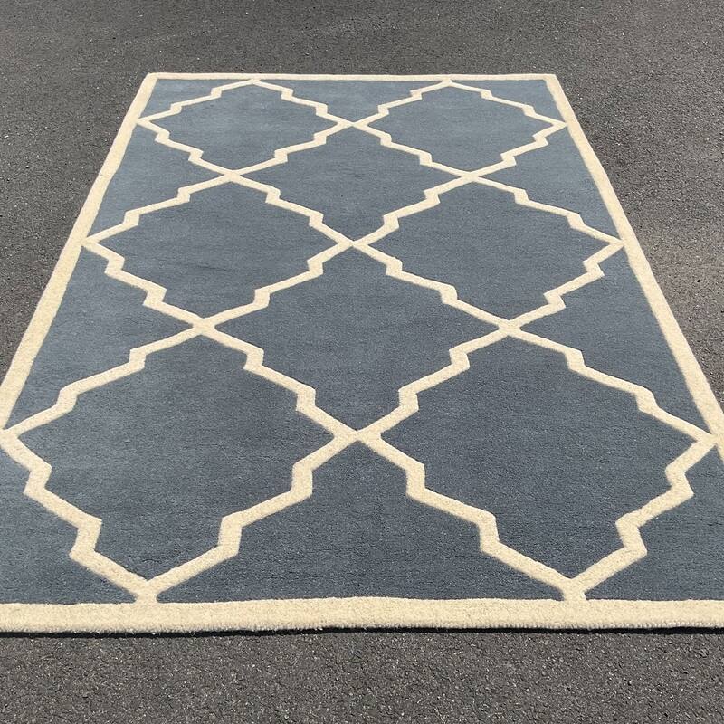 HERAT ORIENTAL Handmade Tibetan Trellis Wool Rug Collection - 5' x 8'