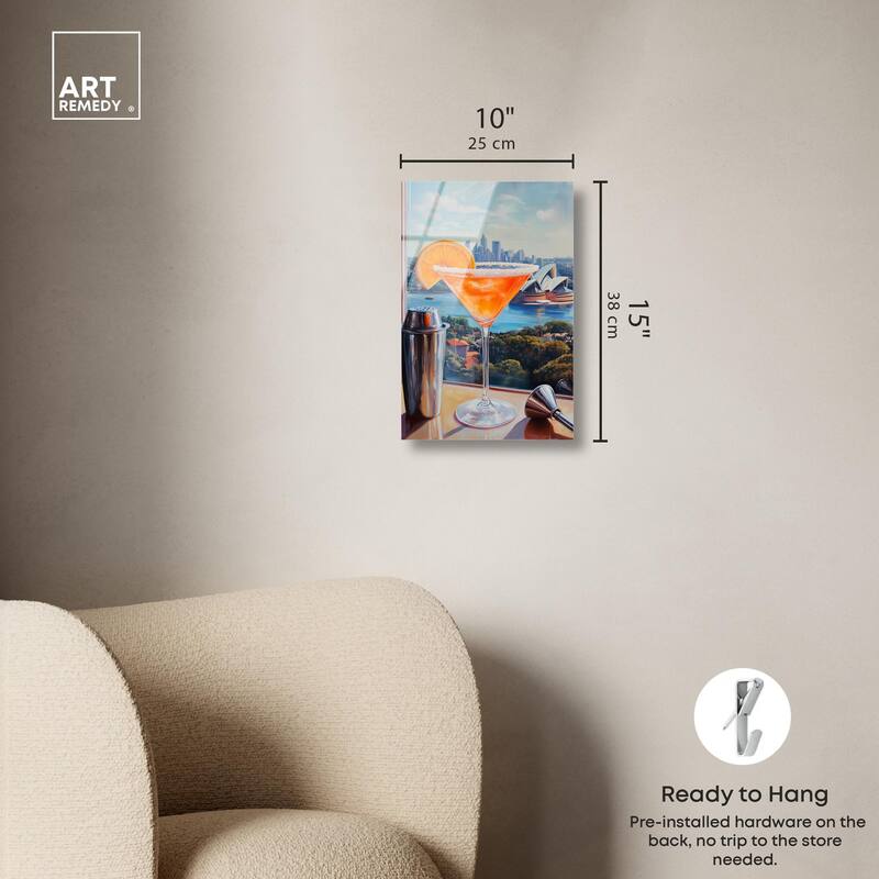 Classy Drink in Australia Acrylic by Art Remedy, Ready to Hang