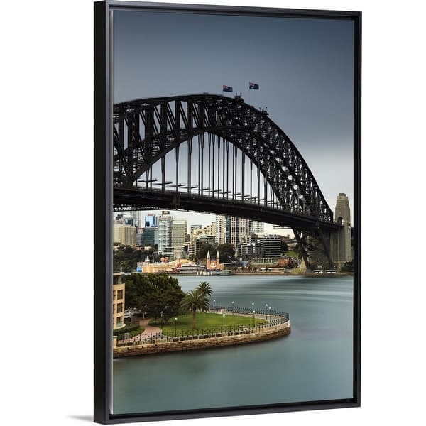 Shop Sydney Harbour Bridge With Luna Park In The Back Black