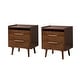 preview thumbnail 18 of 27, Lisa Mid-Century Modern 24"W 3-Drawer End Table with Charging Station by HULALA HOME