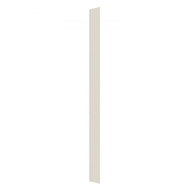 34.8 Sq Ft WPC Acoustic Wall Panels 8 Pieces Fire-Resistant Slat Design for Soundproof Room Decor - 96.5" x 6.5" x 0.35"