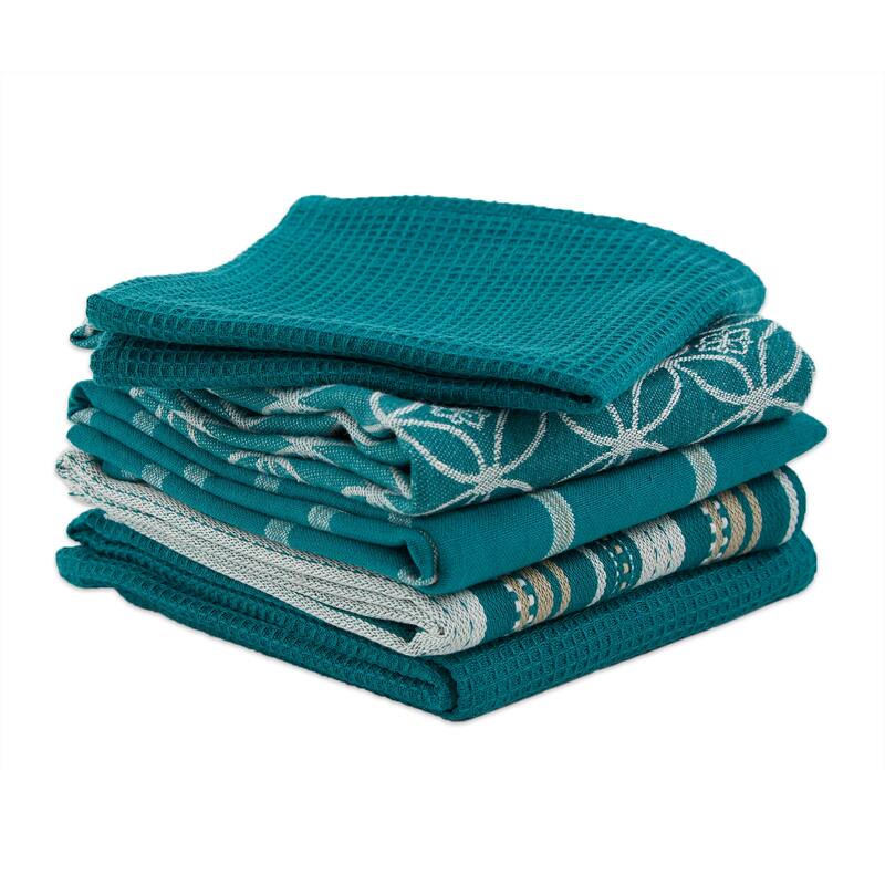 DII Assorted Kitchen Dishtowel & Dishcloths (Set of 5)