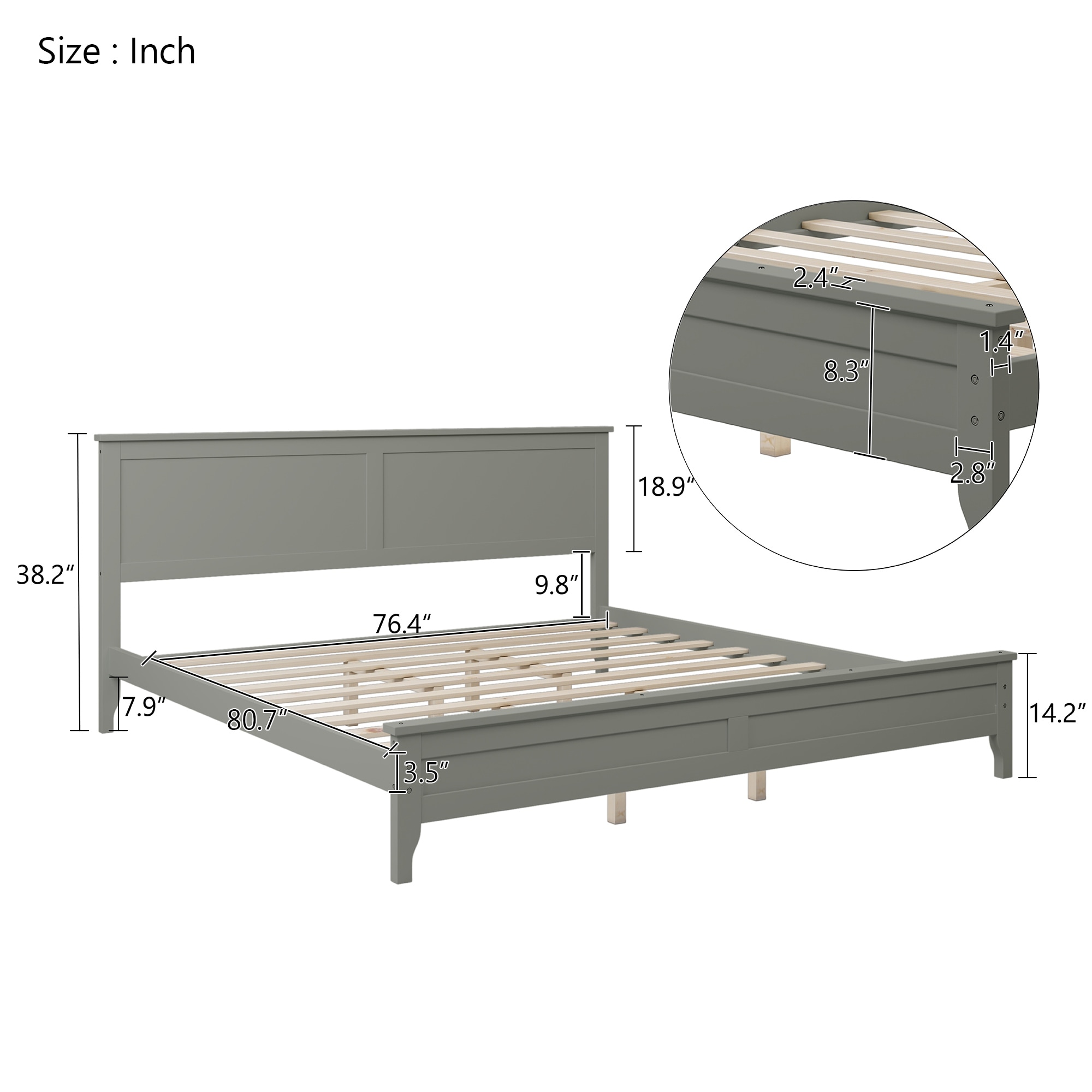 Extra high 2025 platform bed