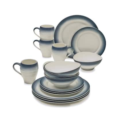 Mikasa Swirl Ombre Blue 16PC DW Set, Service for 4