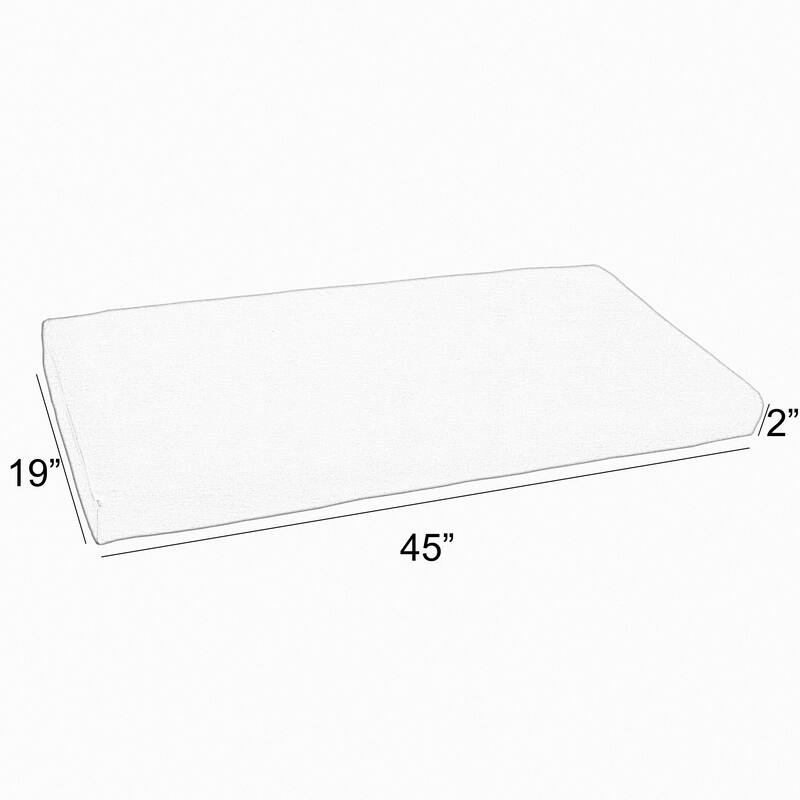Sunbrella Canvas 45 in x 19 in x 2 in Bench Cushion Bristol - 45 in x 19 in x 2 in