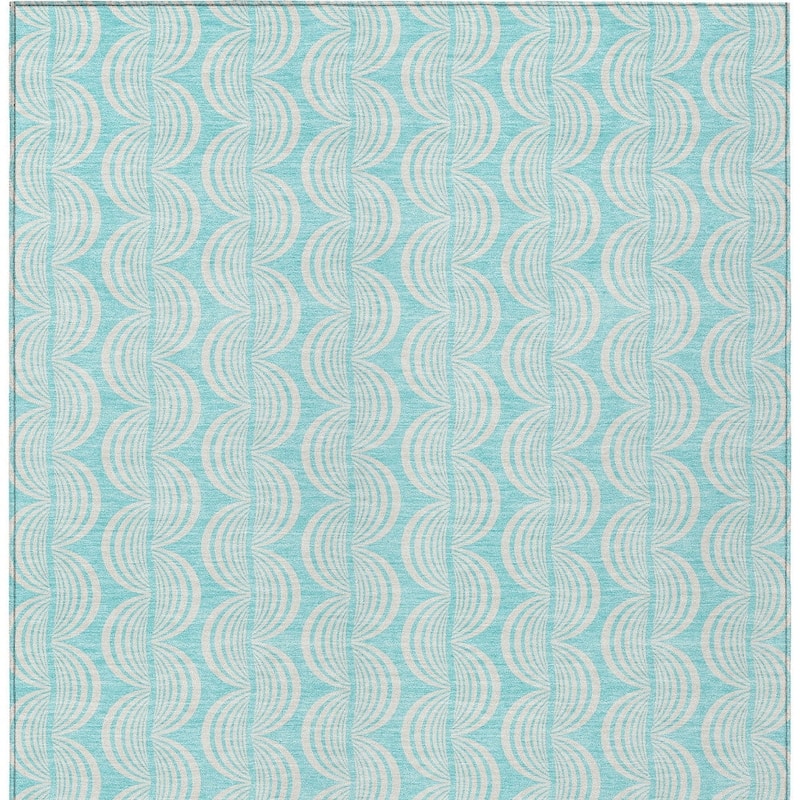 HomeRoots Ogee Transitional Rectangle Outdoor Rug