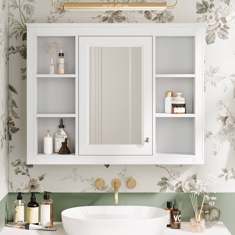 35'' x 27.5'' Medicine Cabinet, Wall Mounted Bathroom Storage Cabinet(Not Include Bathroom Vanity )