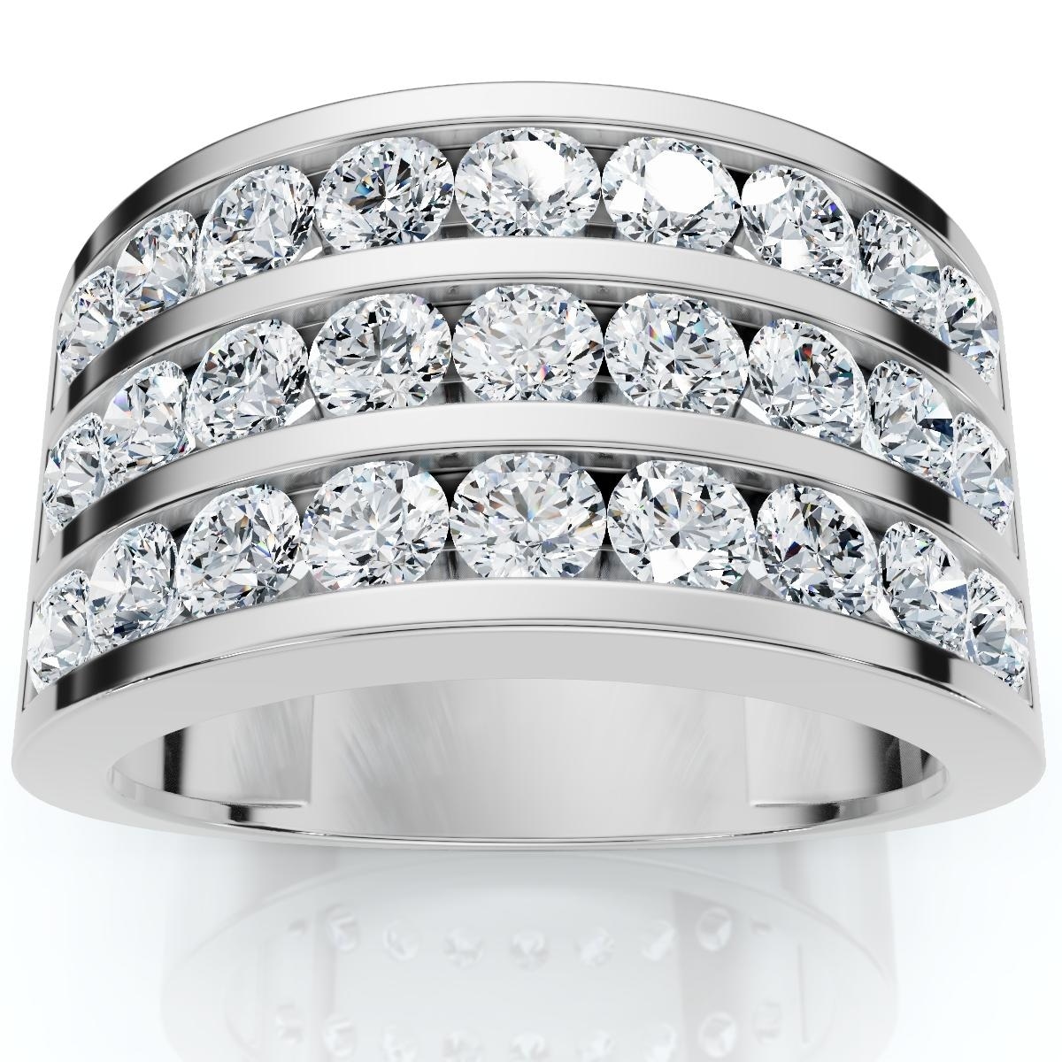 Bliss Diamond Men's 2.70Ct Diamond Anniversary Wedding Ring Gold Lab Grown