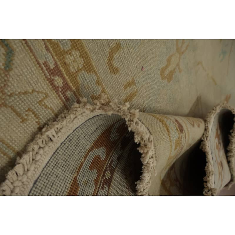 Hand Knotted Oriental 100% Wool Carpet Traditional Floral Greys & Charcoal Ziegler Area Rug - 12' 1'' X 8' 6''