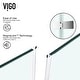 preview thumbnail 10 of 18, VIGO Monteray 30"D x 30"W x 73"H Frameless Hinged Shower Enclosure