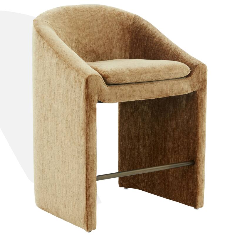 SAFAVIEH Couture Kagan Chenille 27-inch Counter Stool - 26"W x 24"D x 35"H