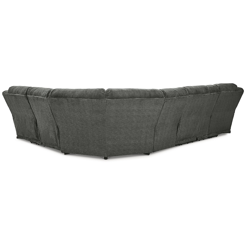 Signature Design by Ashley Nettington Gray 4-Piece Power Reclining Sectional - 132"W x 121.25"D x 42"H