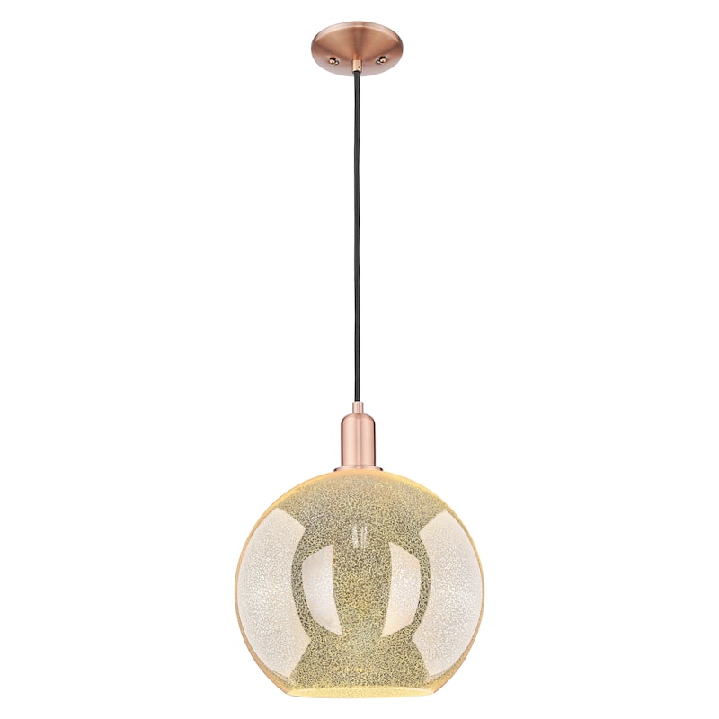 Innovations Lighting Endless Possibilities Arcadia - Athens - 1 Light 12" Cord Hung Mini Pendant - Mercury/Antique Copper