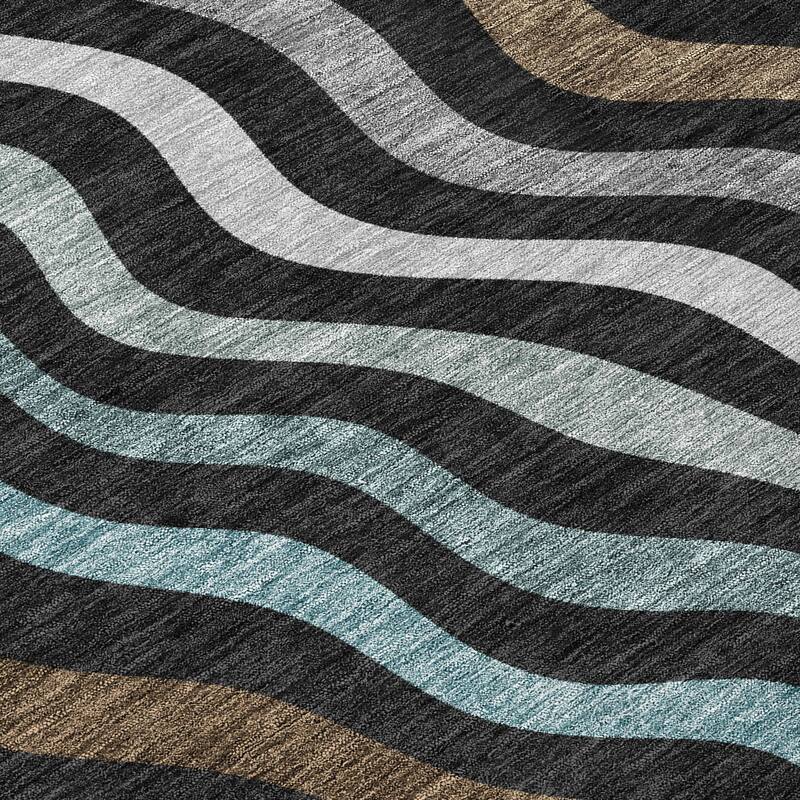 Machine Washable Indoor/ Outdoor Modern Eureka Chantille Rug