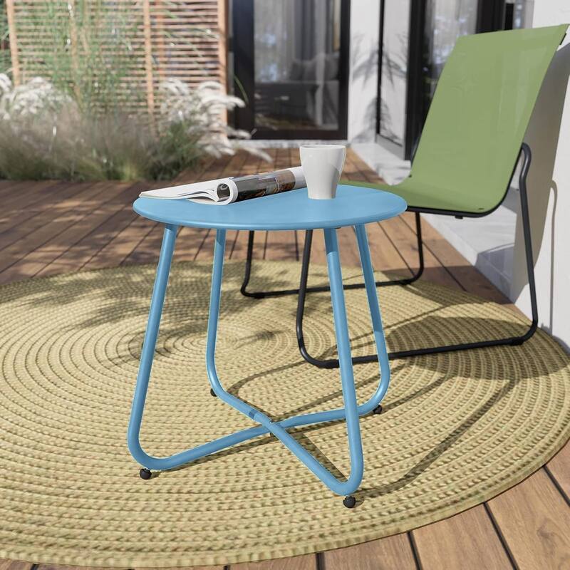 18" or 28" Round Outdoor Side Table End Table Coffee Table