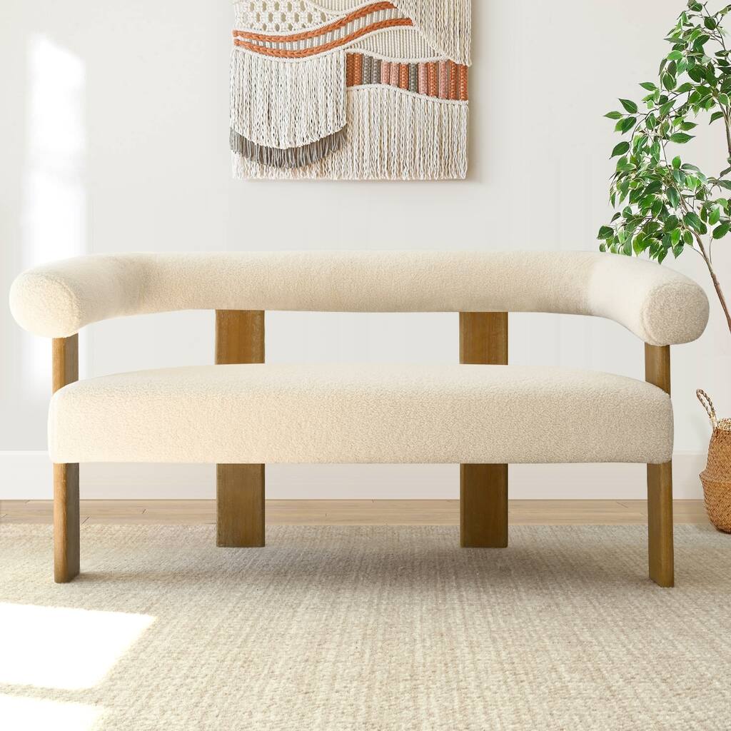 Boucle Upholstered Loveseat