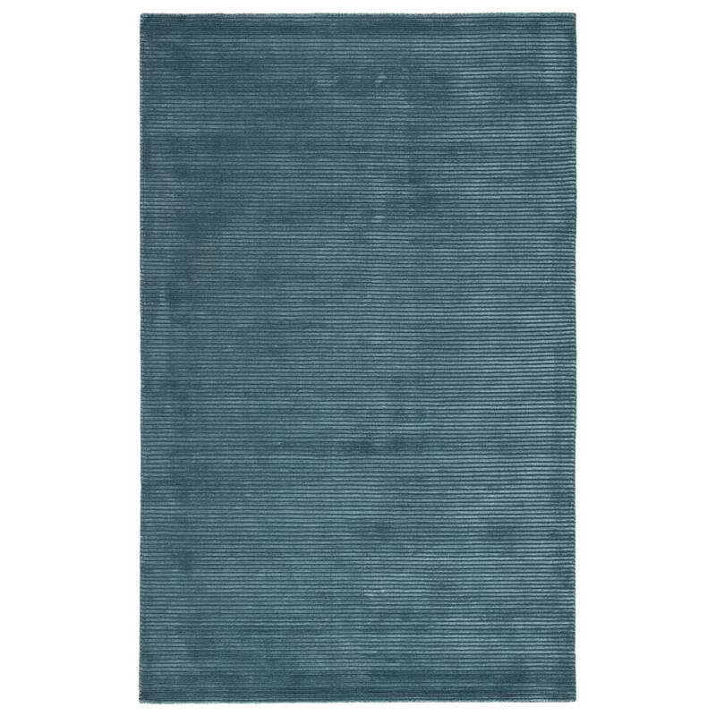 Phase Handmade Solid Color Textured Wool/ Viscose Area Rug