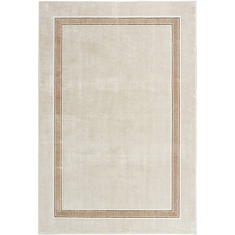 Bubeb Power Loomed Geometric Modern Non Skid Stain Resistant Area Rug By HomeRoots - 87' X '63' X '0.39