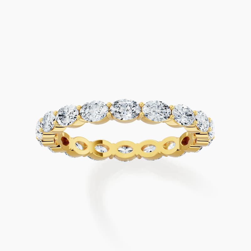 Auriya 14k Gold Oval East-West Lab Grown Diamond Eternity Band 1.80 - 7.50 ct. tw. (F-G, VS)