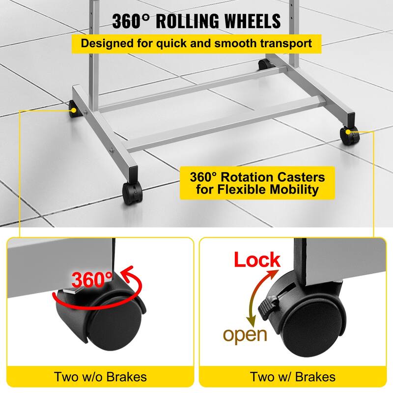 Stand Up Lectern, Height Adjustment Portable Pulpit, Lectern Podium with 4 Rolling Casters, Lower Storage Shelf