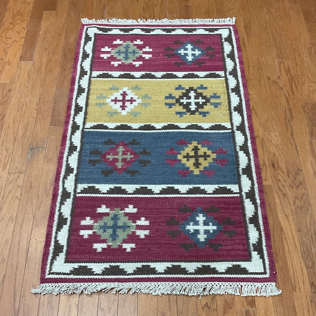 HERAT ORIENTAL Handmade Wool Kilim - 3' x 5'