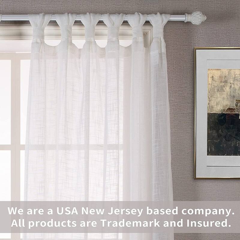 DriftAway Twist Tab Linen Textured Sheer Window Curtains