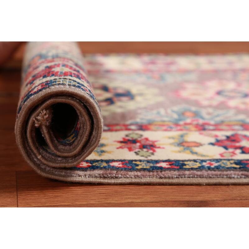 Brown Kazak Oriental Accent Foyer Rug Handmade Wool Carpet - 2'0"x 3'0" - 2'0"x 3'0" - Brown