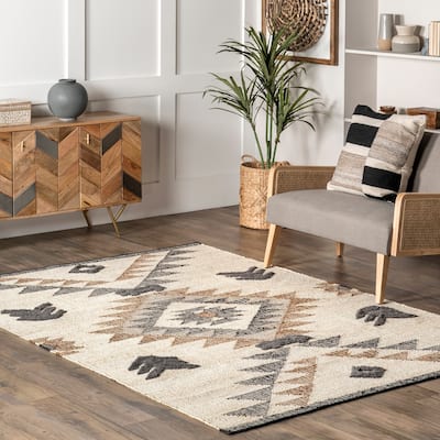 Nuloom Rosanna Southwestern Symbols Jute Area Rug